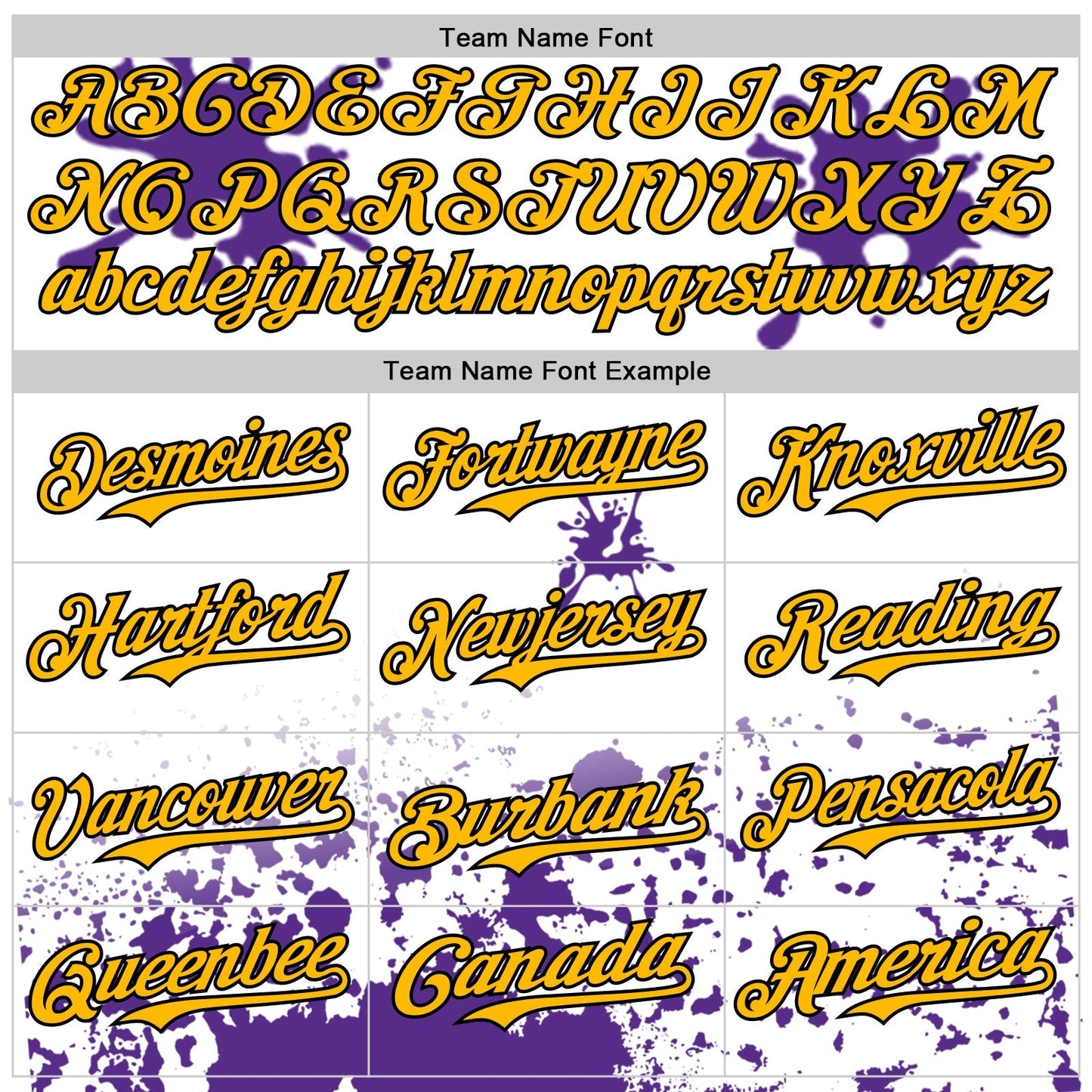 Custom White Gold Black-Purple Splatter Camo Two Tone Authentic Baseball Jersey baseball jersey product view 4