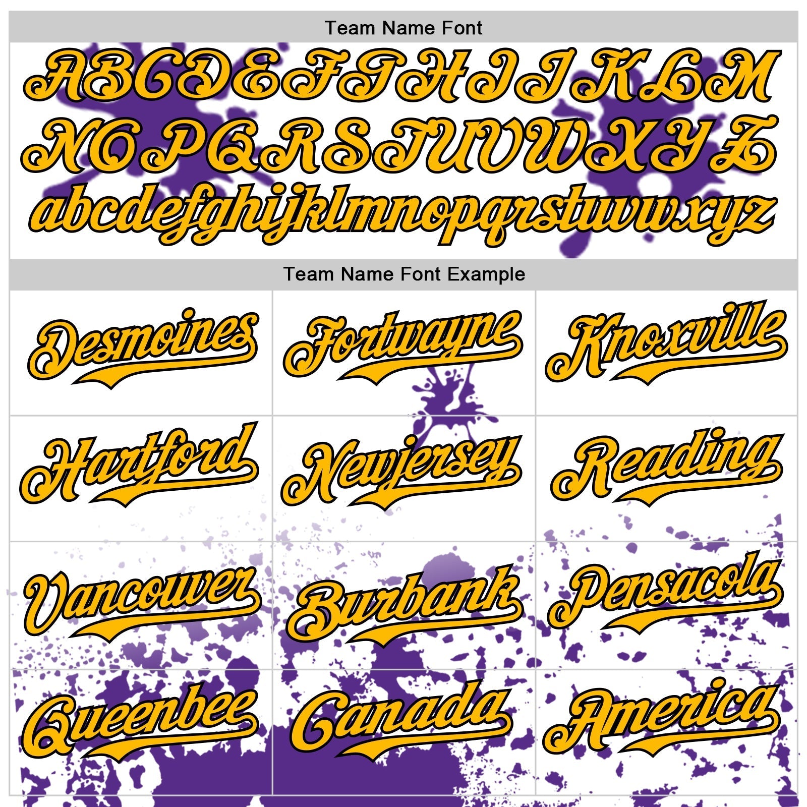 Custom White Gold Black-Purple Splatter Camo Two Tone Authentic Baseball Jersey baseball jersey product view 4