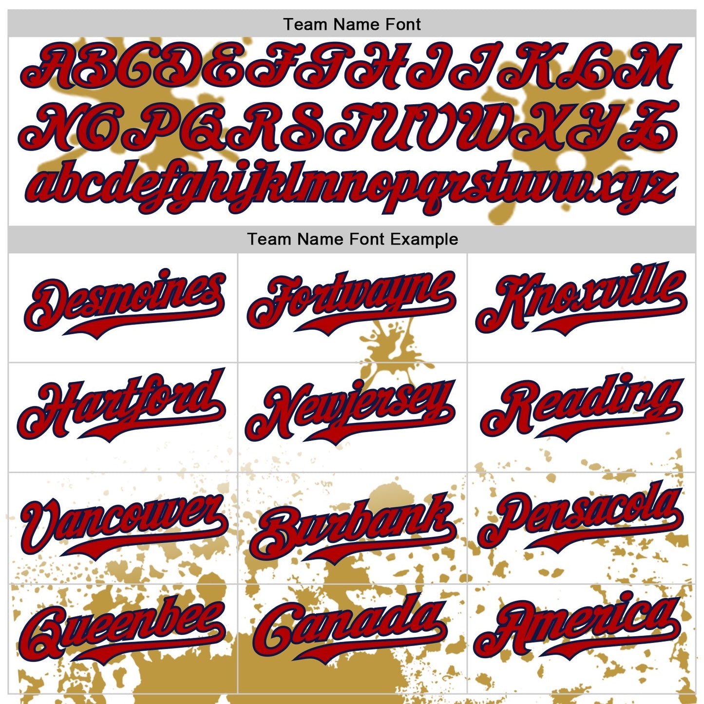 Custom White Red Navy-Old Gold Splatter Camo Two Tone Authentic Baseball Jersey baseball jersey product view 4