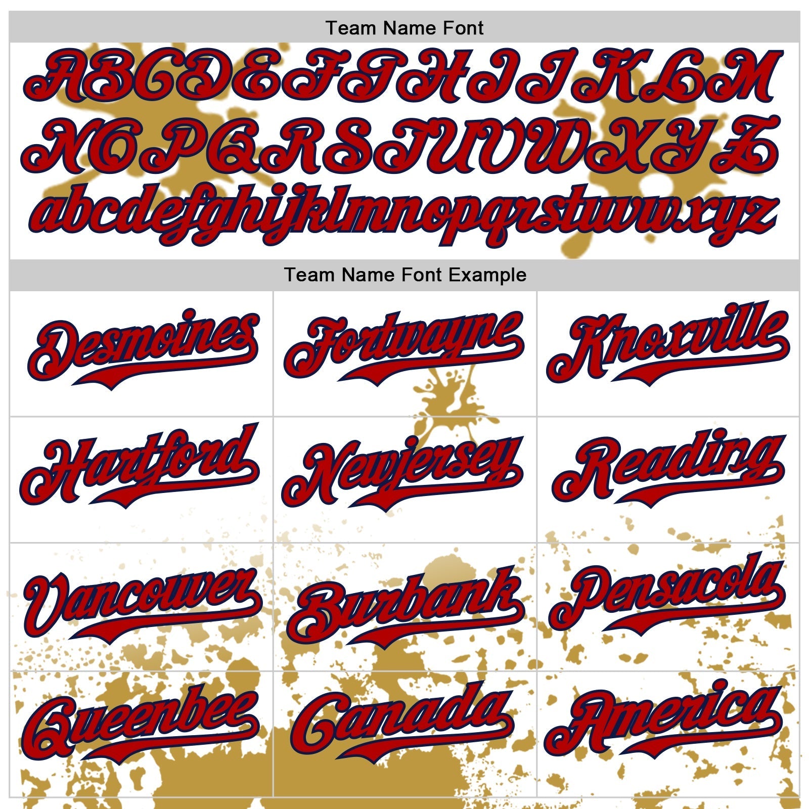 Custom White Red Navy-Old Gold Splatter Camo Two Tone Authentic Baseball Jersey baseball jersey product view 4