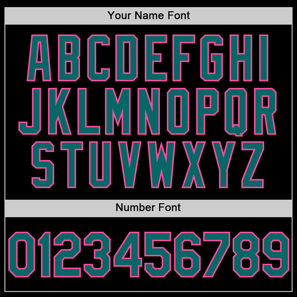 Custom Black Teal Pink-Purple Digital Camo Two Tone Authentic Baseball Jersey baseball jersey product view 5