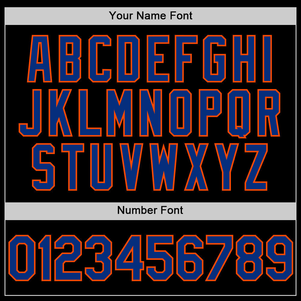 Custom Black Royal Orange-White Digital Camo Two Tone Authentic Baseball Jersey baseball jersey product view 5