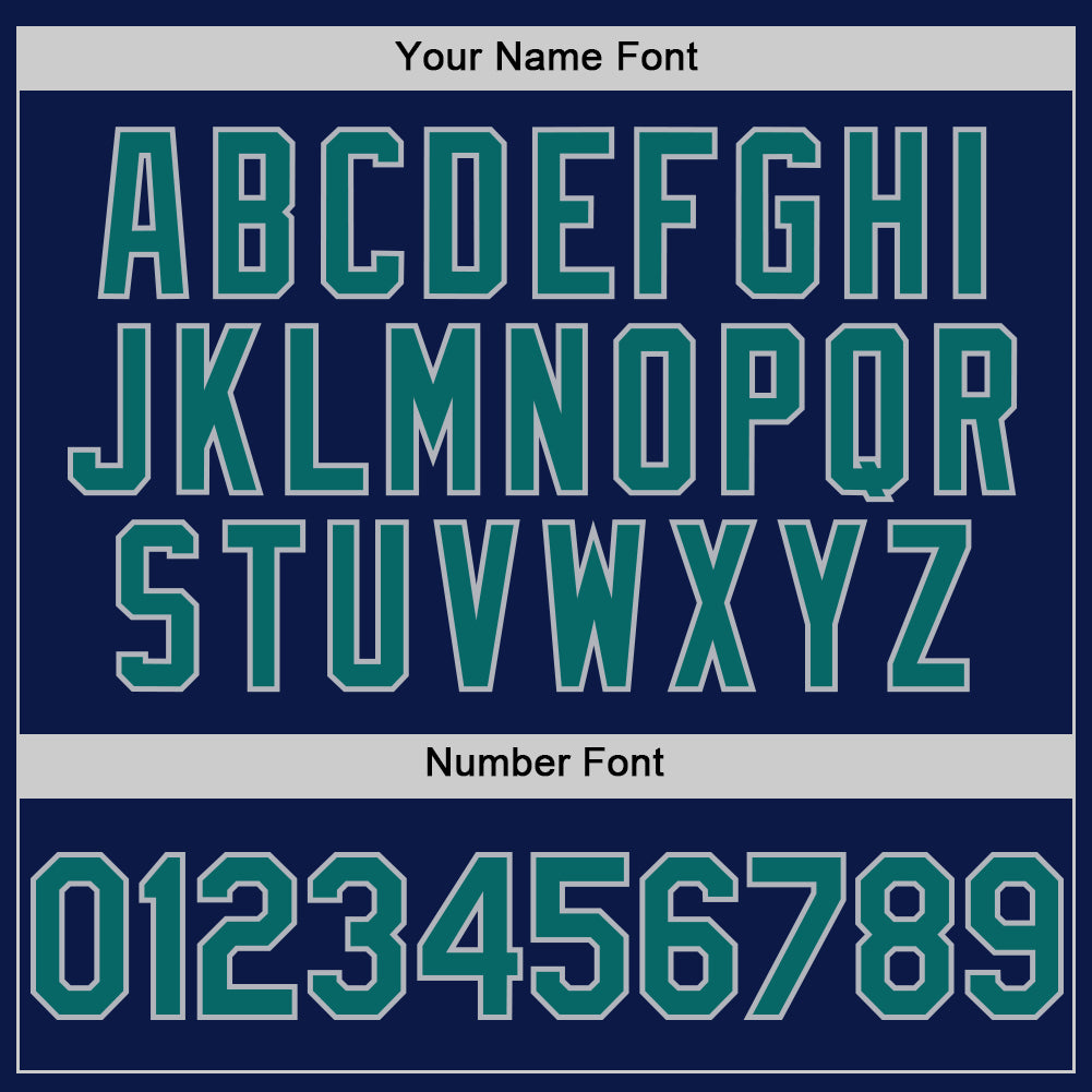 Custom Navy Teal Gray-White Digital Camo Two Tone Authentic Baseball Jersey baseball jersey product view 5