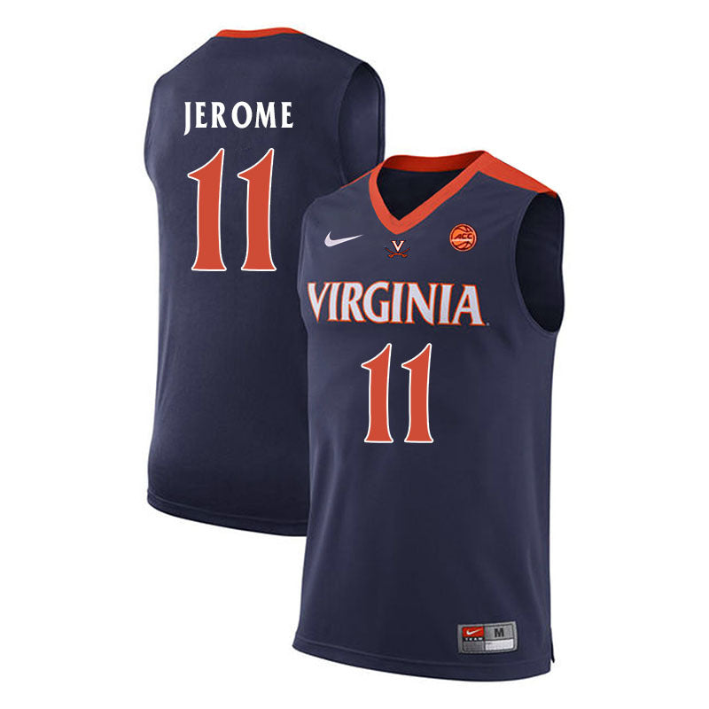 Ty Jerome 11 Navy College Football Jersey football jersey product view 1