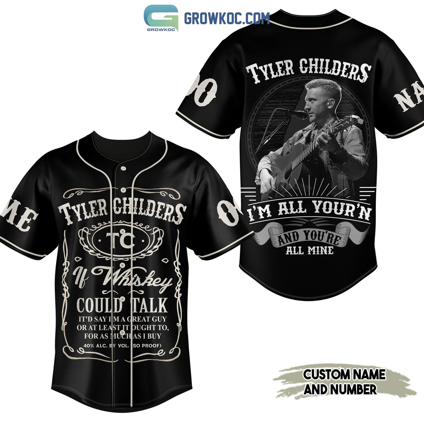 Tyler Childers I’m All Your’n And You’re All Mine Personalized Baseball Jersey baseball jersey product view 1