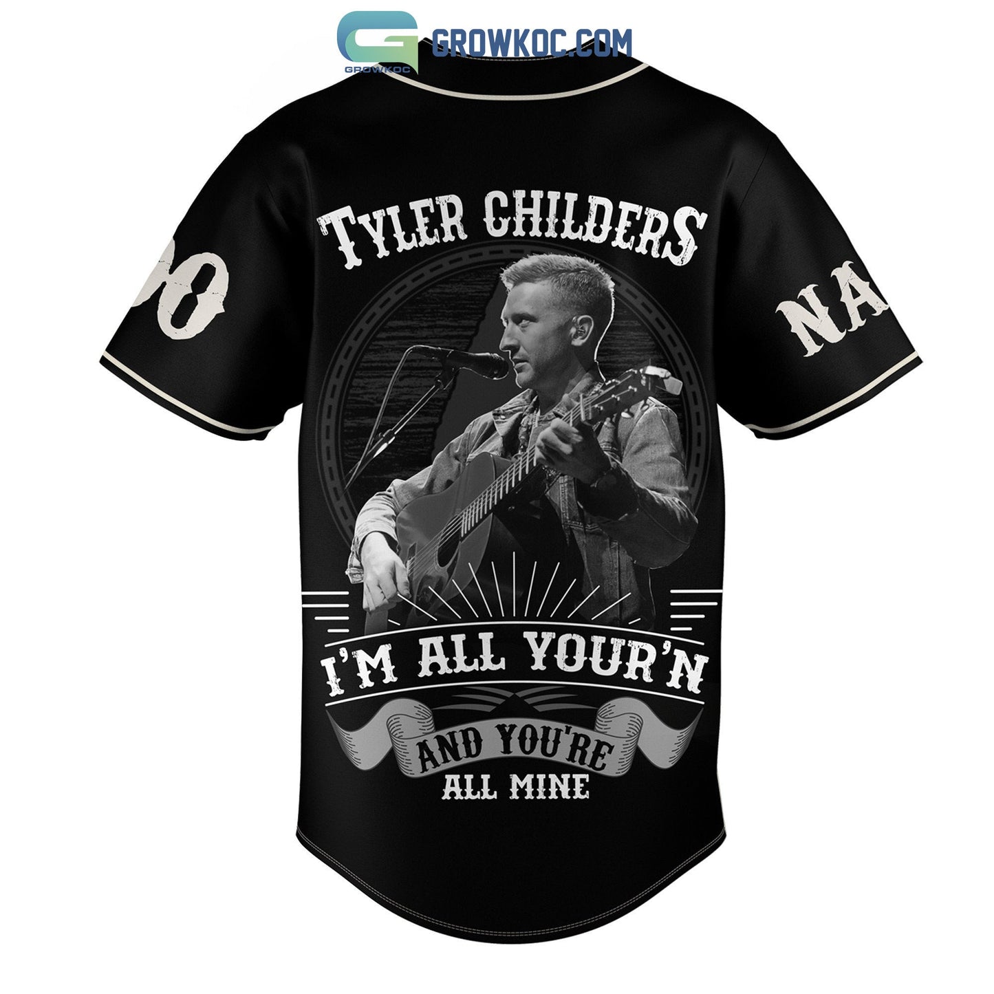 Tyler Childers I’m All Your’n And You’re All Mine Personalized Baseball Jersey baseball jersey product view 3