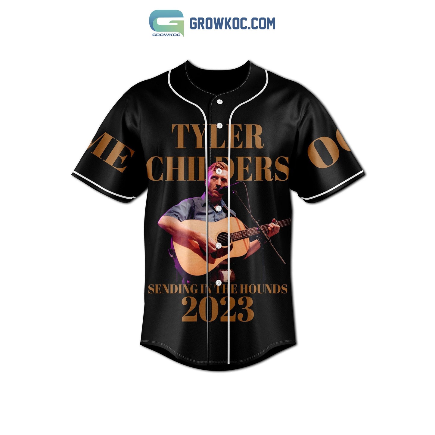 Tyler Childers Sending In The Hounds Tour 2023 Personalized Baseball Jersey baseball jersey product view 2