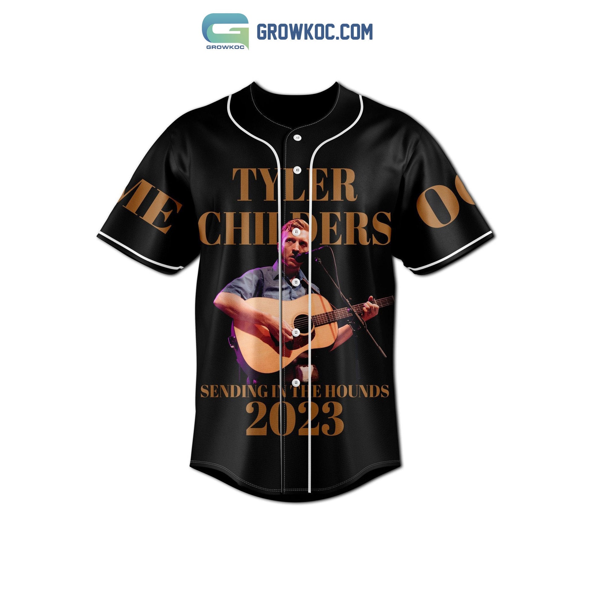 Tyler Childers Sending In The Hounds Tour 2023 Personalized Baseball Jersey baseball jersey product view 2