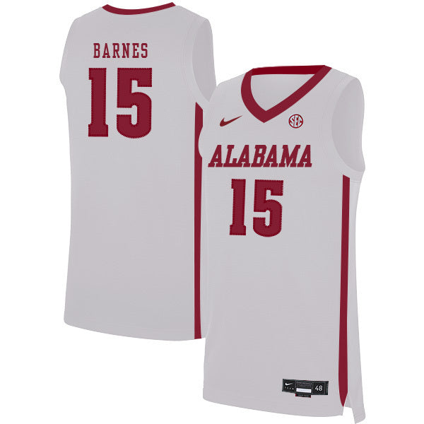 Tyler Barnes 15 White College Football Jersey football jersey product view 1