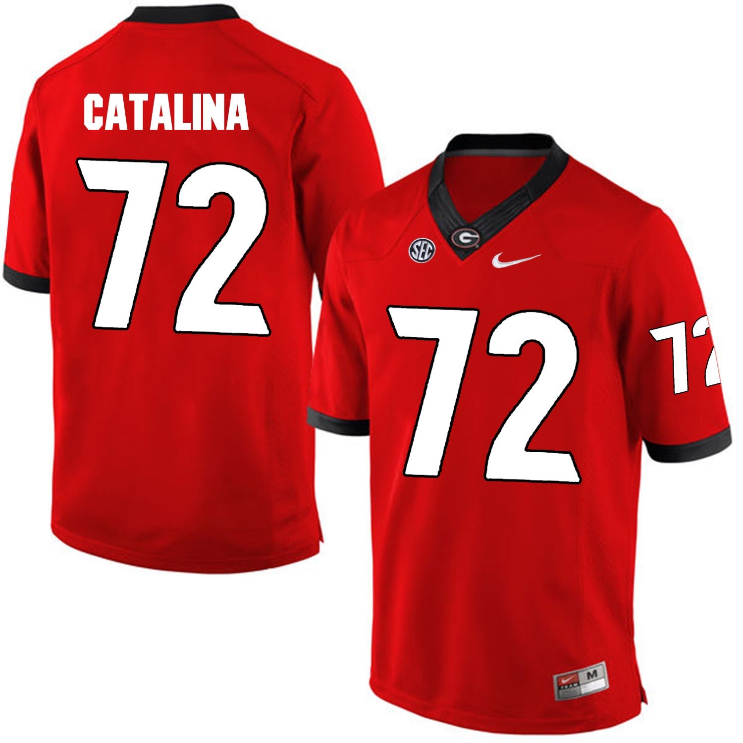Tyler Catalina 72 Red Style 1 College Football Jersey football jersey product view 1