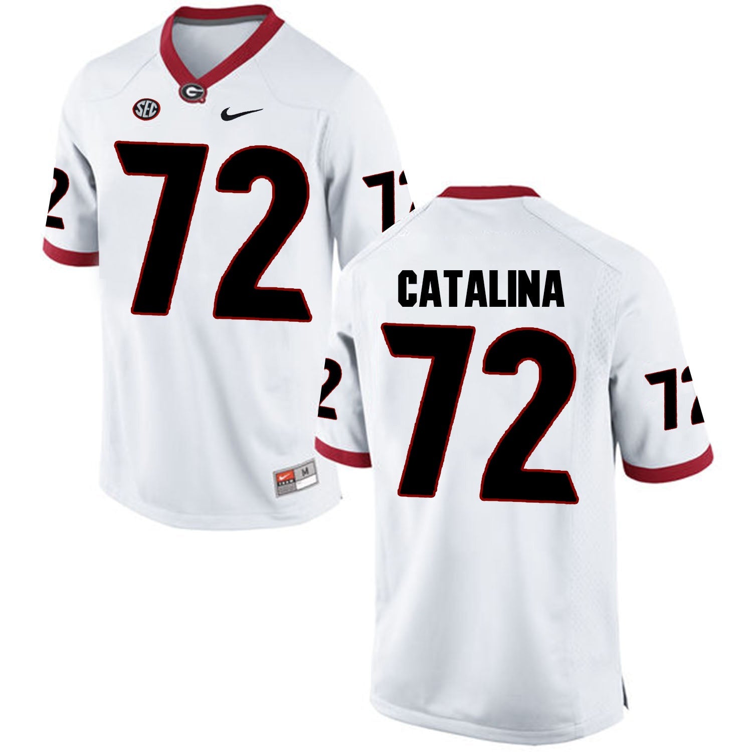 Tyler Catalina 72 White Style 1 College Football Jersey football jersey product view 1