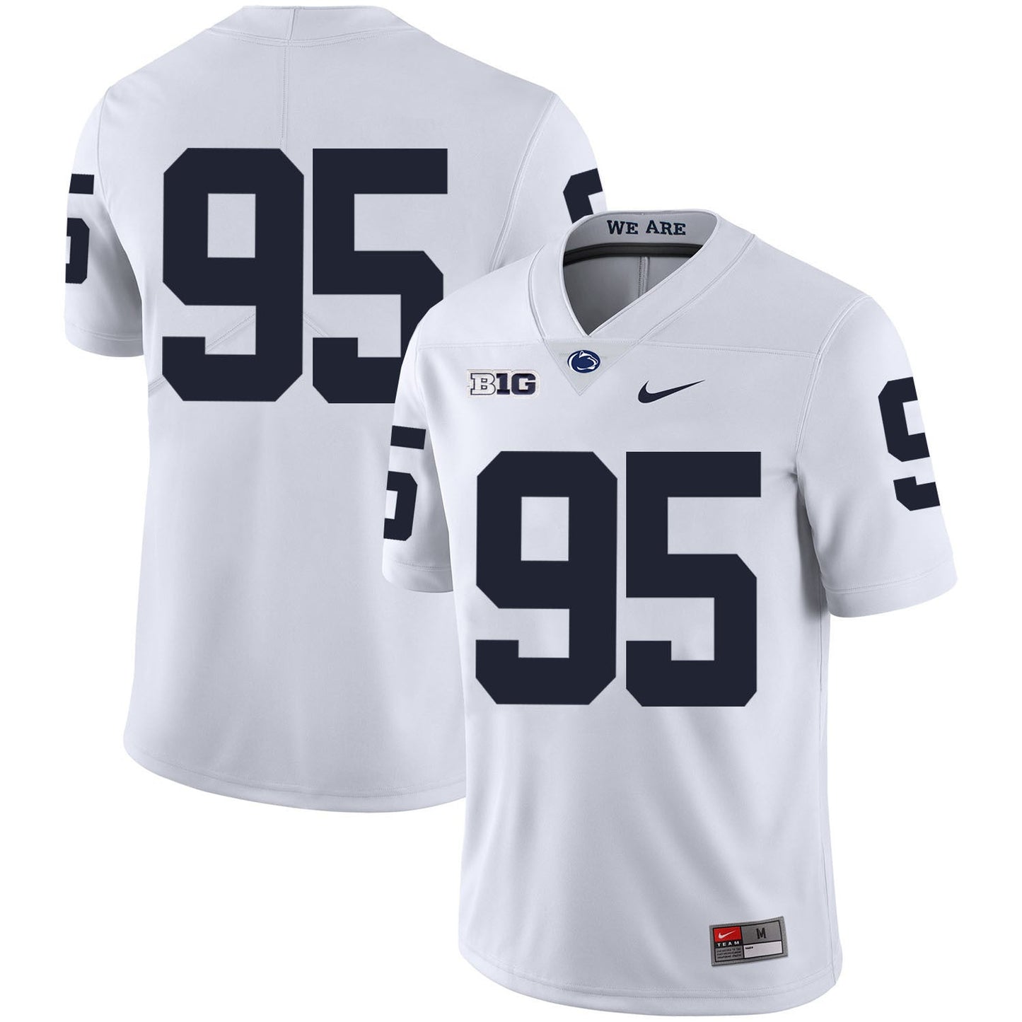 Tyler Davis 95 White College Football Jersey football jersey product view 1