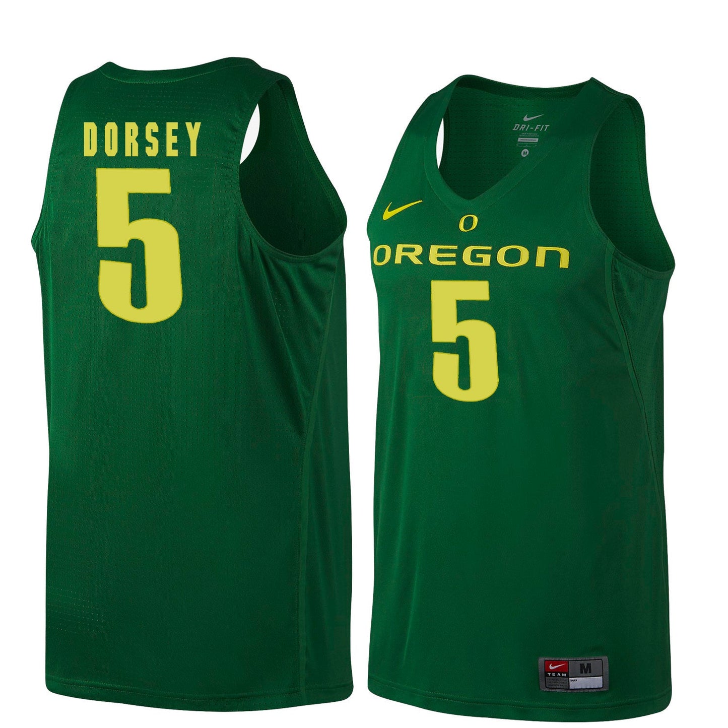 Tyler Dorsey 5 Dark Green College Football Jersey football jersey product view 1