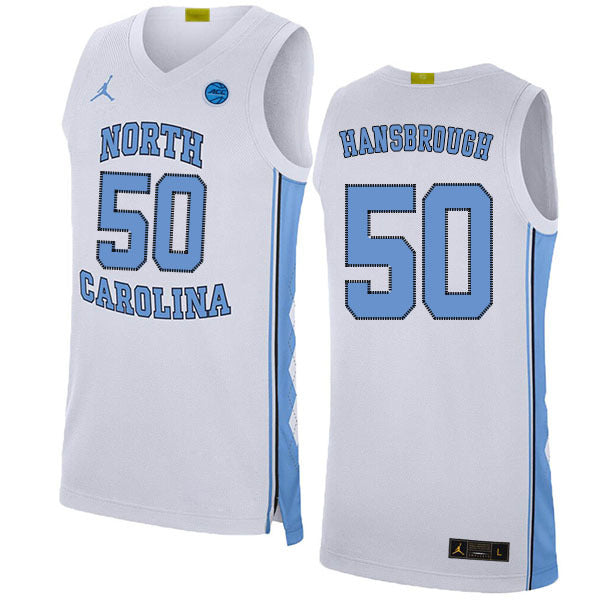 Tyler Hansbrough 50 White College Football Jersey football jersey product view 1