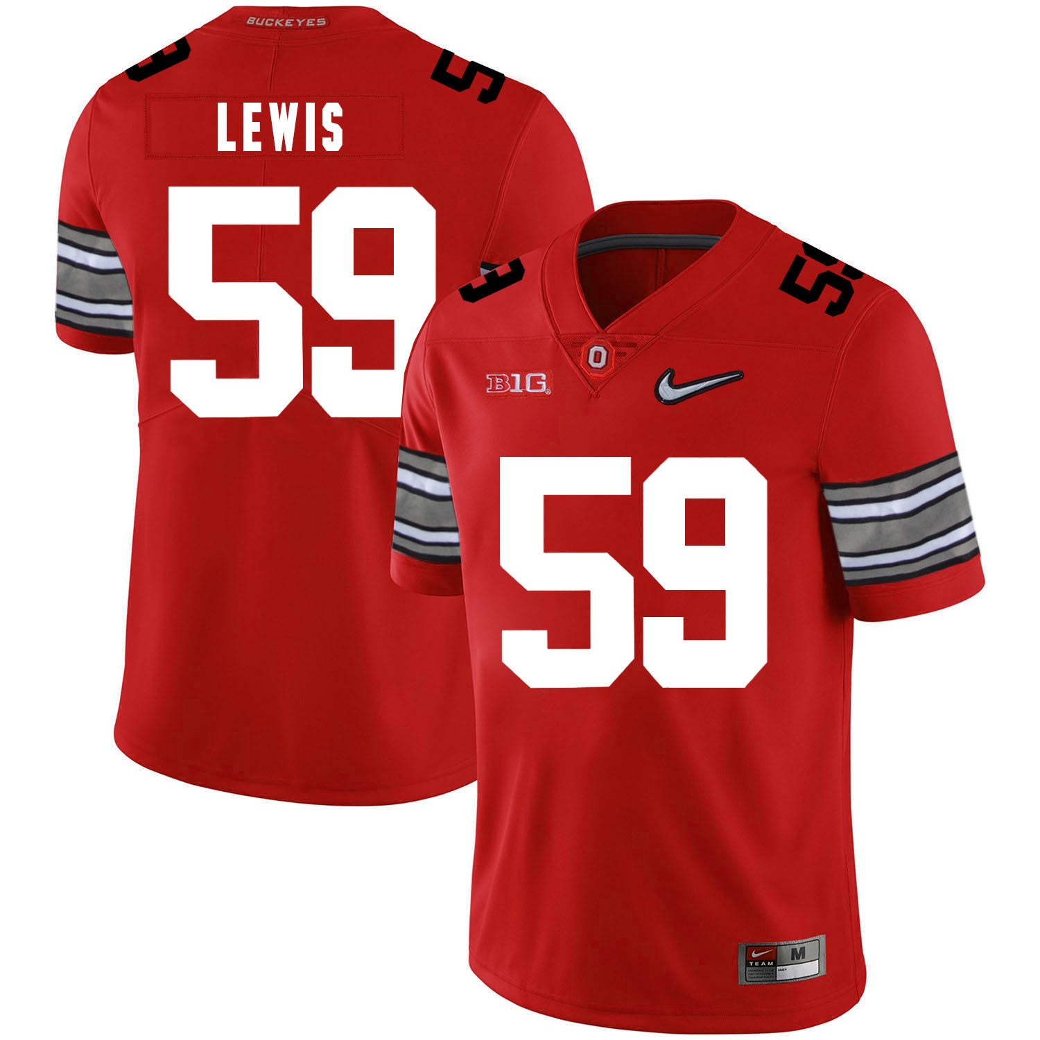 Tyquan Lewis 59 Diamond Red College Football Jersey football jersey product view 1