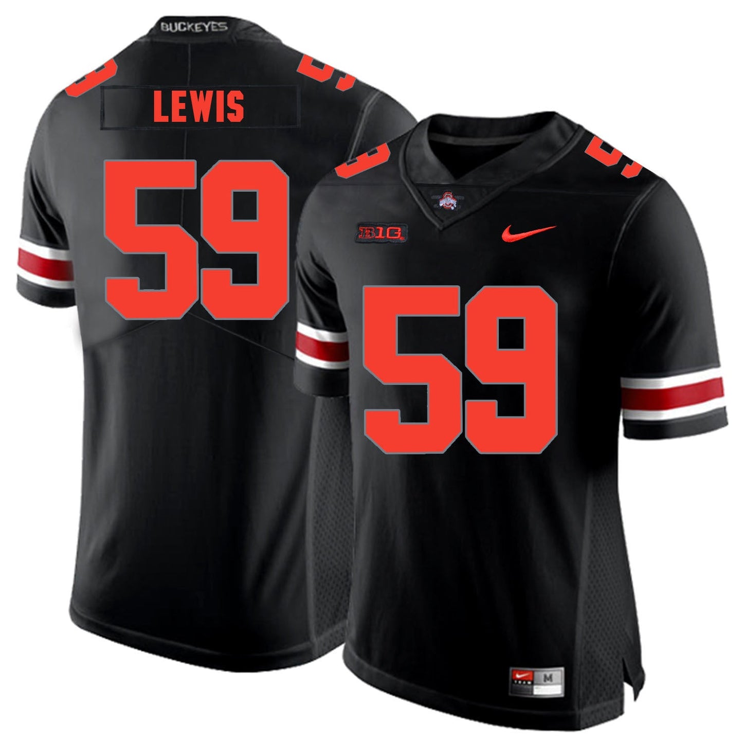 Tyquan Lewis 59 Lights Out College Football Jersey football jersey product view 1