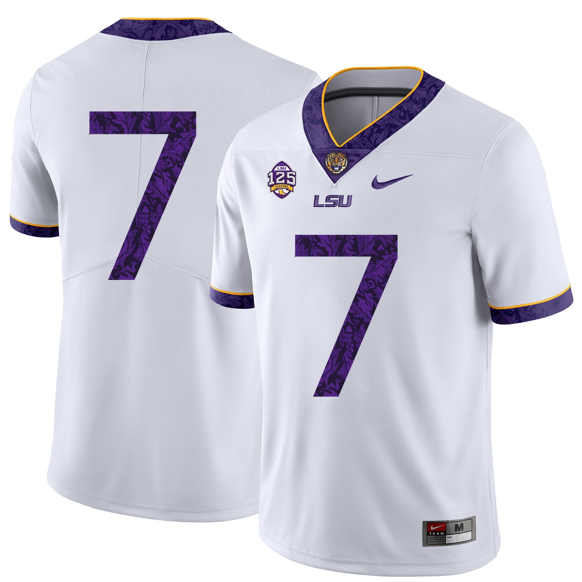 Tyrann Mathieu 7 Pattern White .2jpg College Football Jersey football jersey product view 1