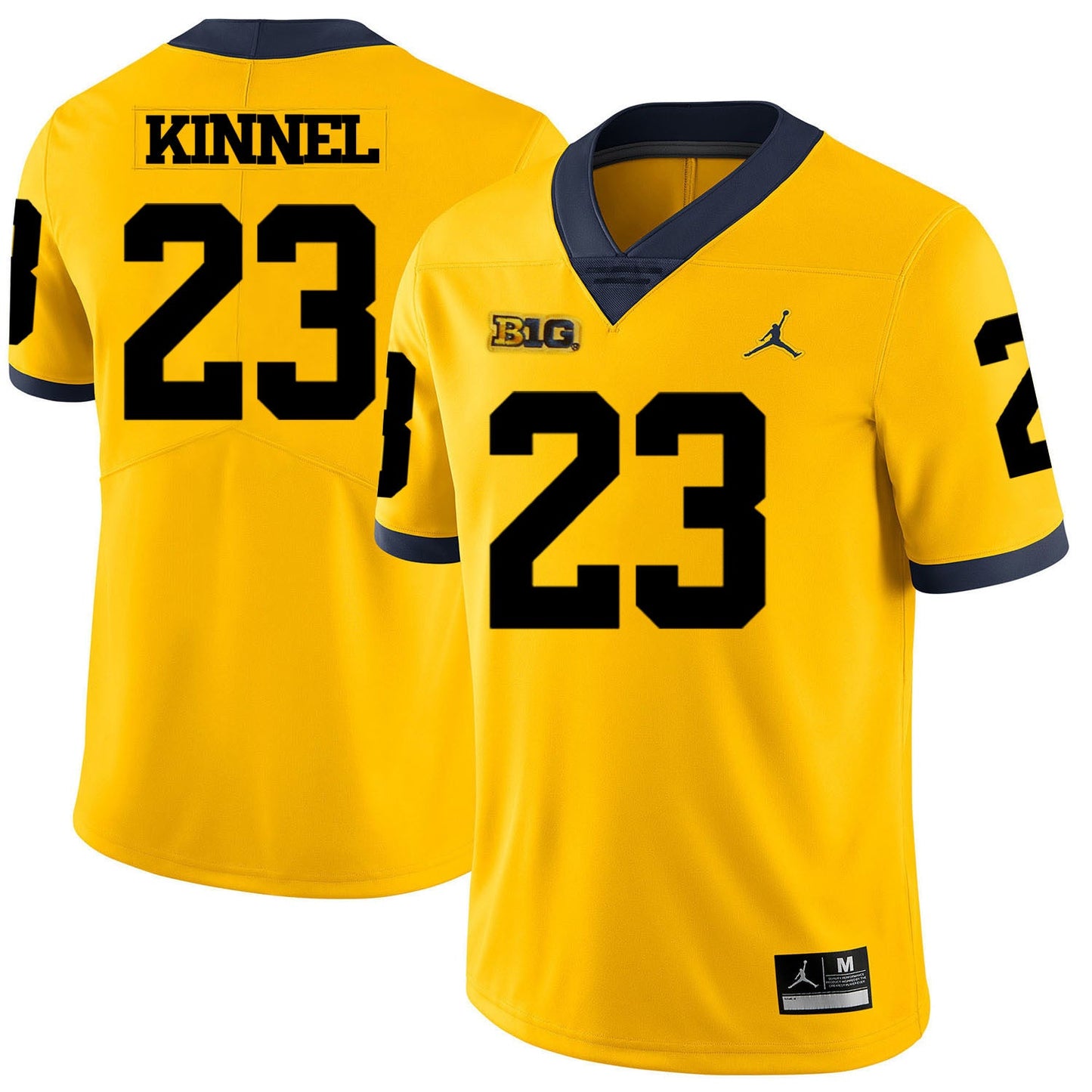 Tyree Kinnel 23 Yellow College Football Jersey football jersey product view 1