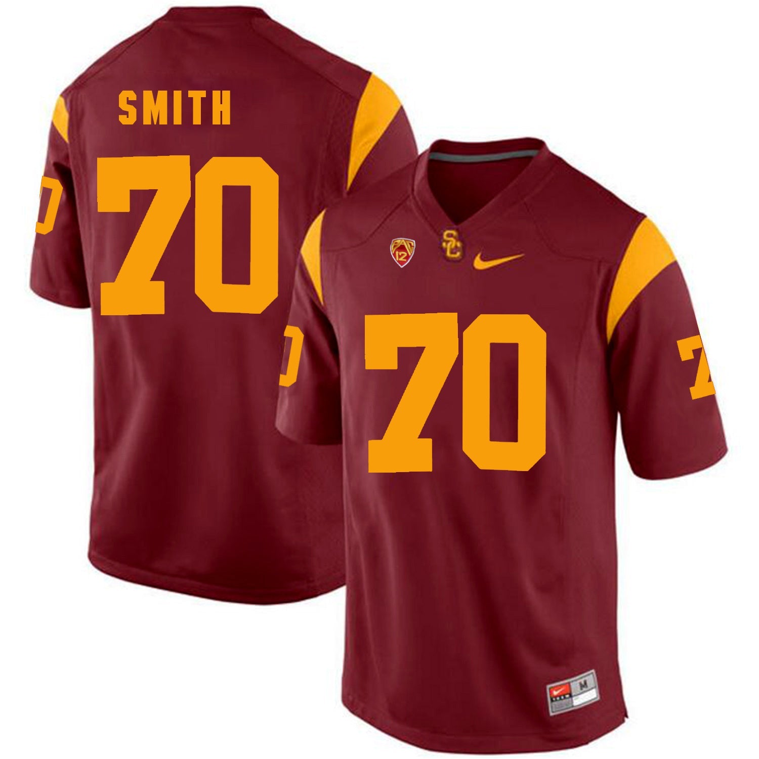 Tyron Smith 70 - Red College Football Jersey football jersey product view 1