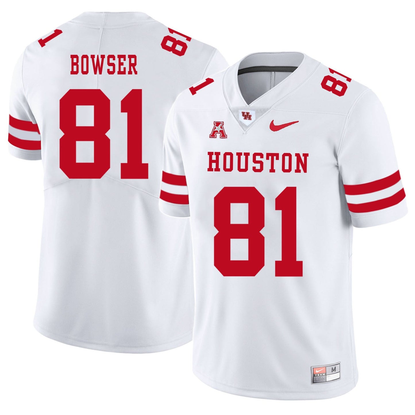 Tyus Bowser 81 White College Football Jersey football jersey product view 1
