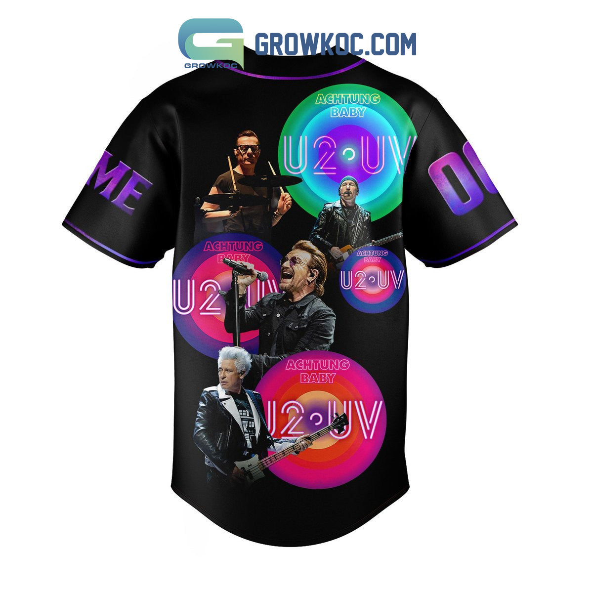 U2 UV Achtung Baby Live At the Sphere Personalized Baseball Jersey baseball jersey product view 3