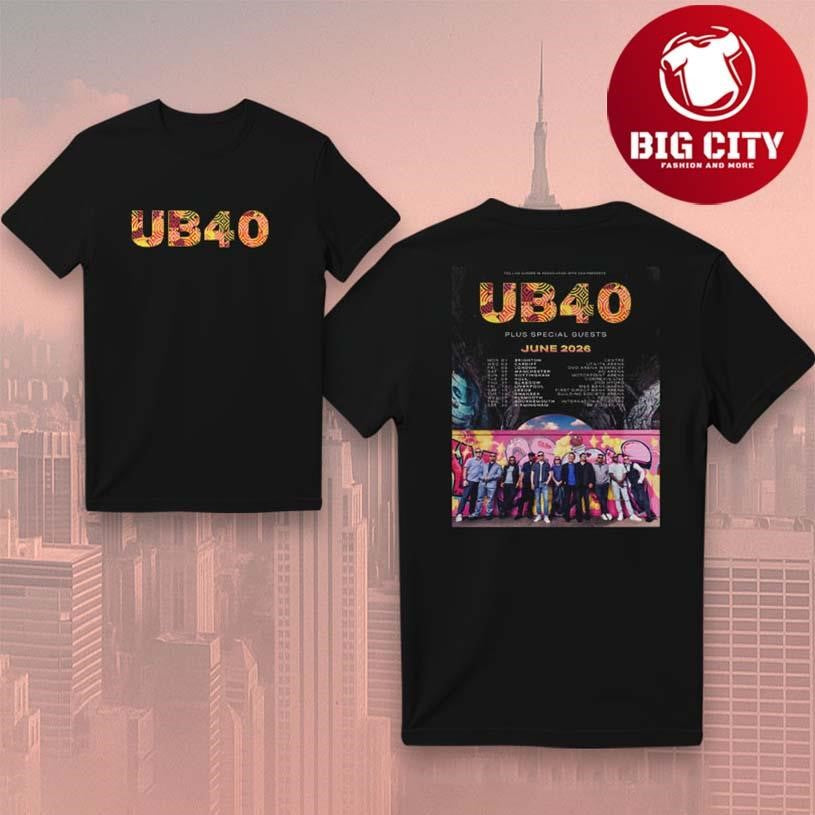 UB40 Live in Concert 2026 Two Sided Shirt Unisex T-shirt, Sweatshirt, Hoodie, Long Sleeve Tee - T-Shirt, Sweatshirt, Hoodie