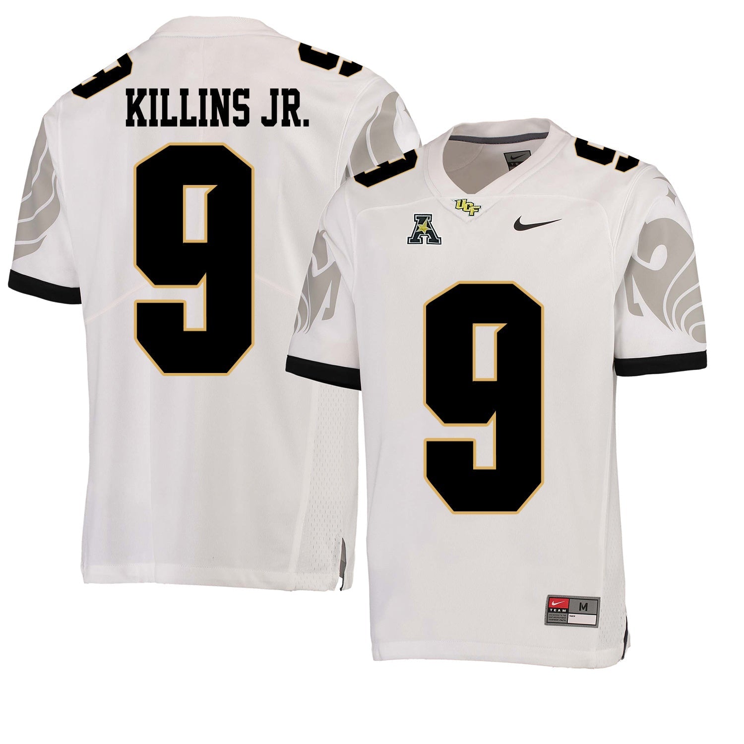 UCF Adrian Killins Jr.9 White College Football Jersey football jersey product view 1