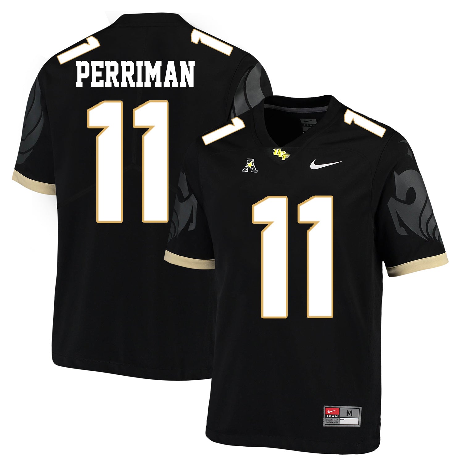 UCF Breshad Perriman 11 Black College Football Jersey football jersey product view 1