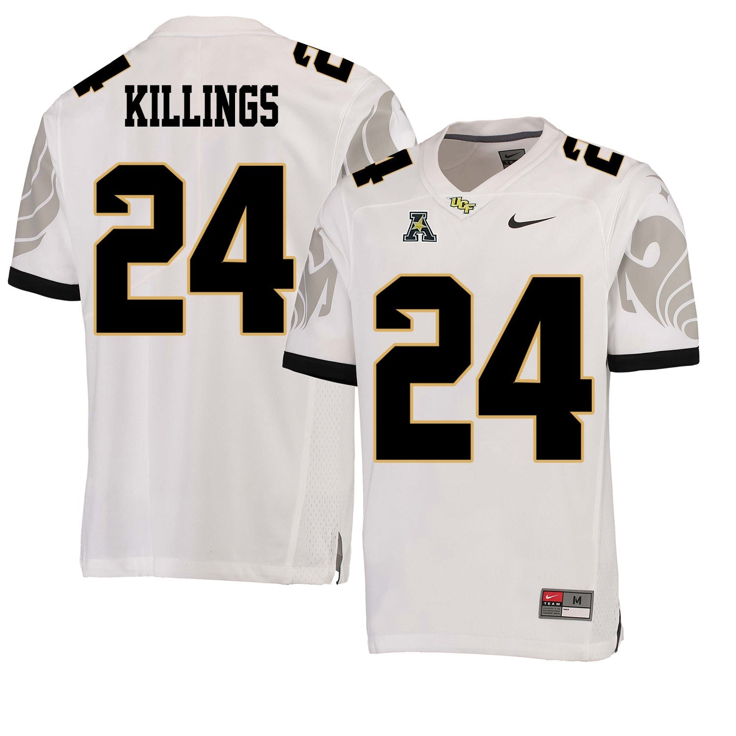 UCF D.J. Killings 24 White College Football Jersey football jersey product view 1