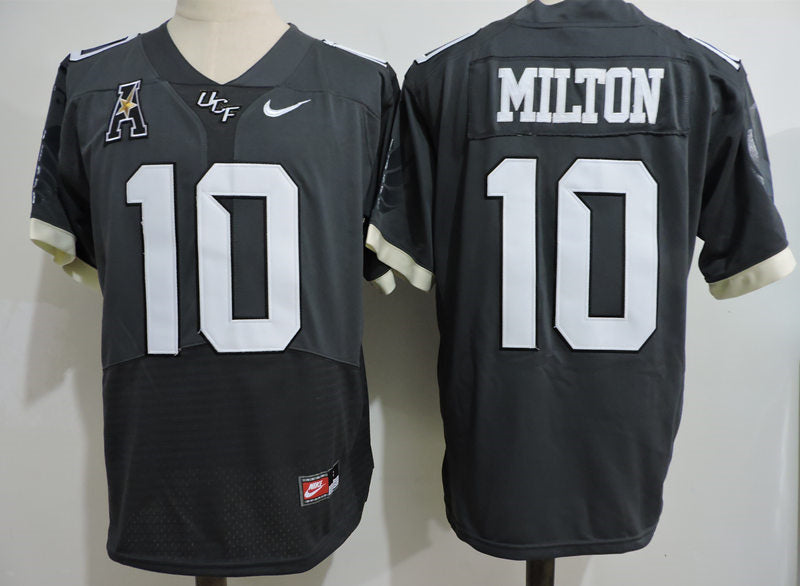 UCF Knights #10 Milton Style 1 College Football Jersey football jersey product view 1