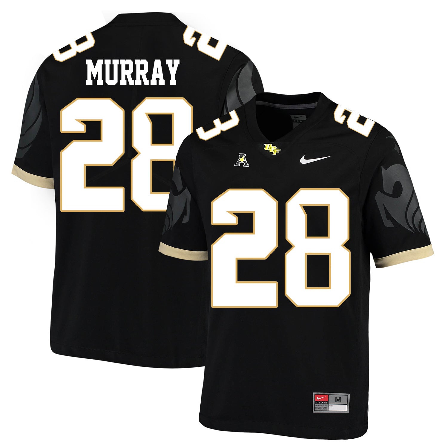 UCF Latavius Murray 28 Black College Football Jersey football jersey product view 1