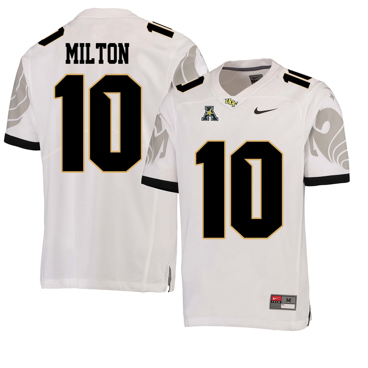 UCF Mckenzie Milton 10 White College Football Jersey football jersey product view 1