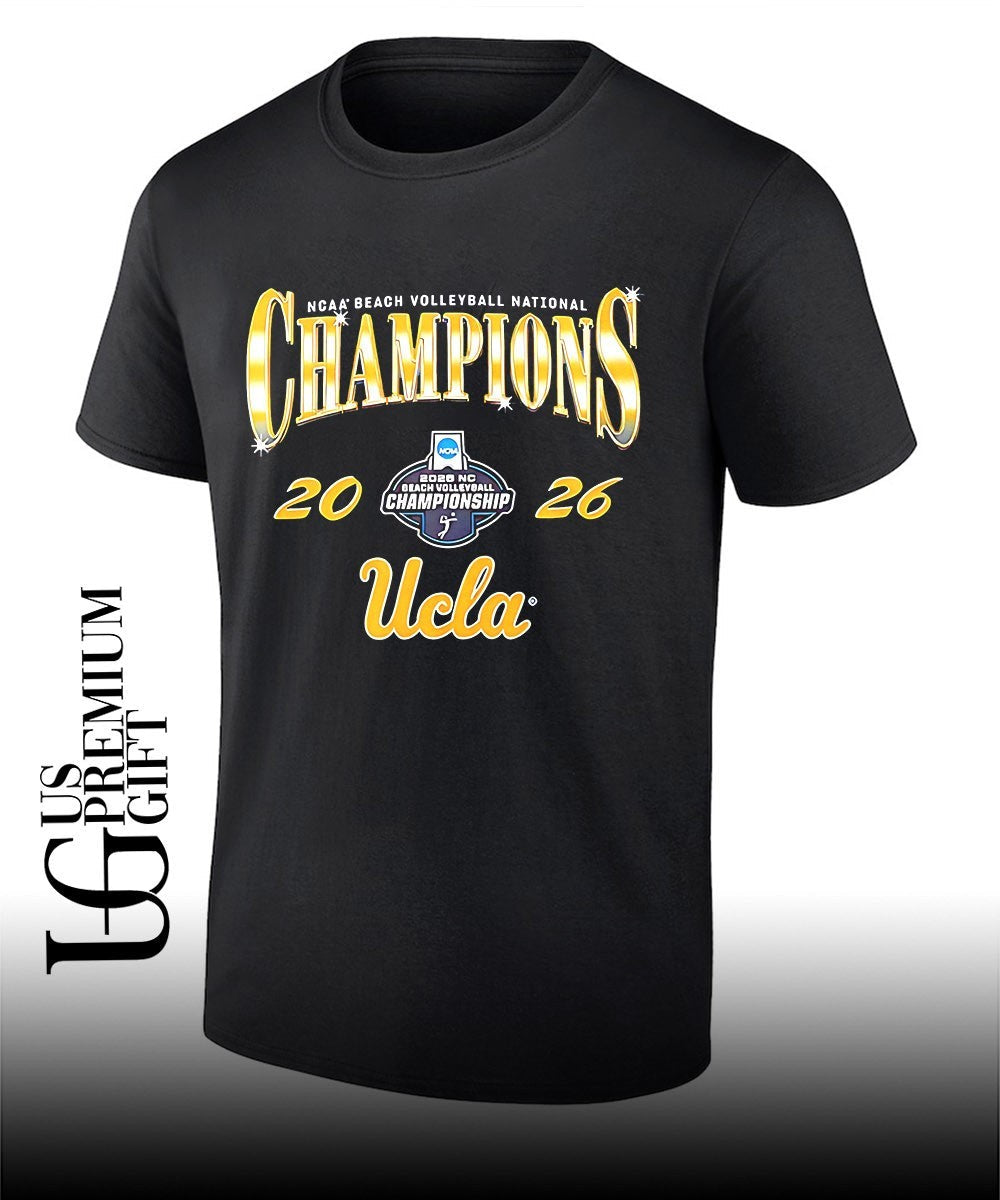 UCLA Bruins Beach Volleyball National Champions Gold Lettering 2026 shirt Unisex T-shirt, Sweatshirt, Hoodie, Long Sleeve Tee - T-Shirt, Sweatshirt, Hoodie