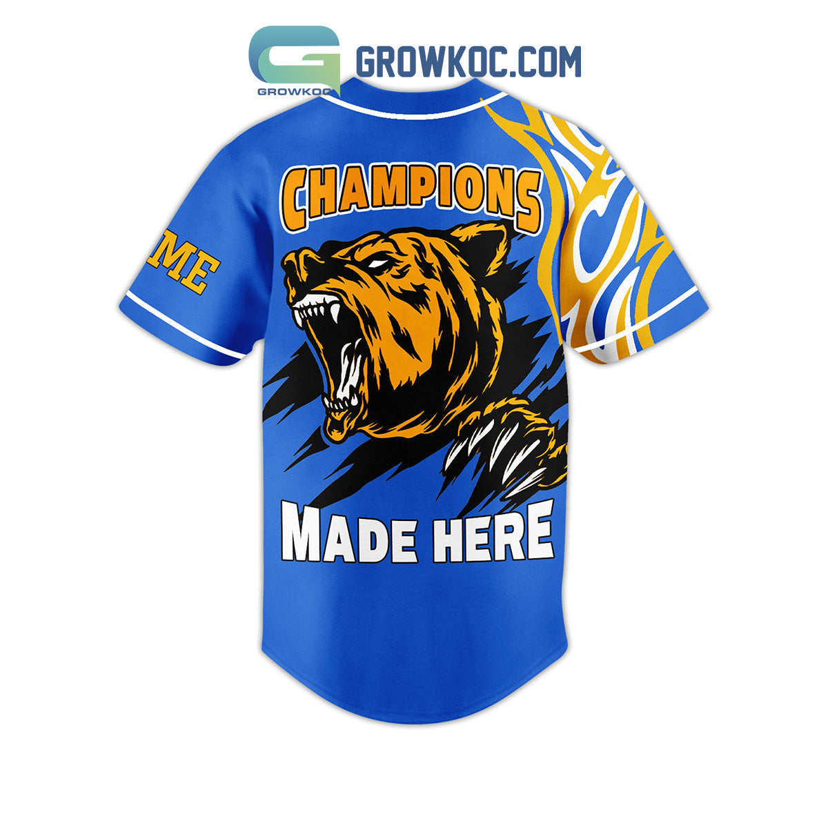 UCLA Bruins Champions Made Here Personalized Baseball Jersey baseball jersey product view 2