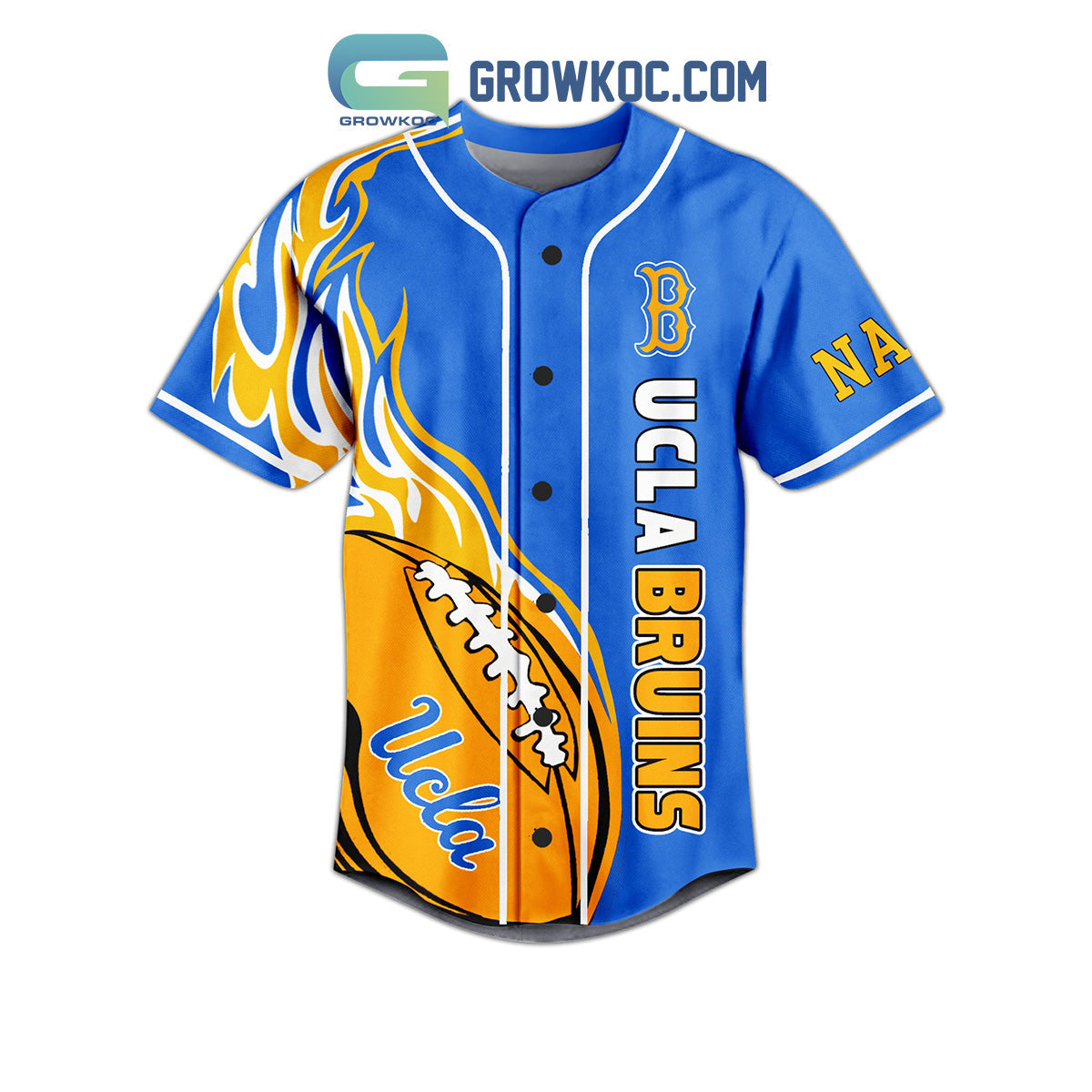 UCLA Bruins Champions Made Here Personalized Baseball Jersey baseball jersey product view 3