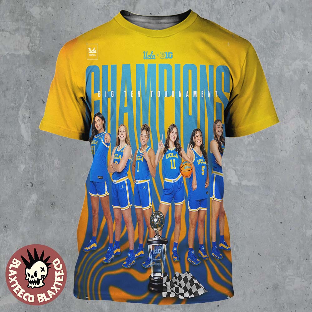 UCLA Bruins Womens Basketball Back To Back Big 10 Tournament Champions All Over Print Shirt - T-Shirt, Sweatshirt, Hoodie