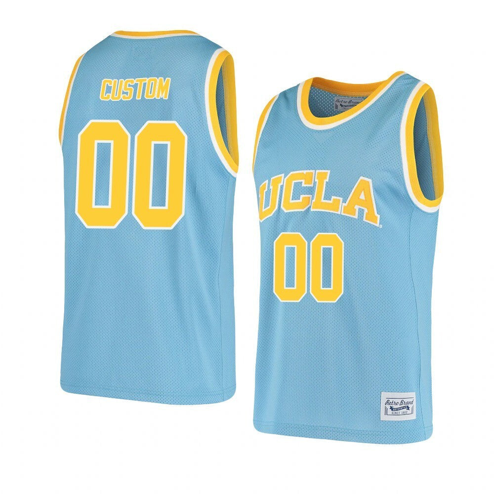 UCLA Bruins Custom Alumni Basketball Original Retro Jersey Blue College Football Jersey football jersey product view 1