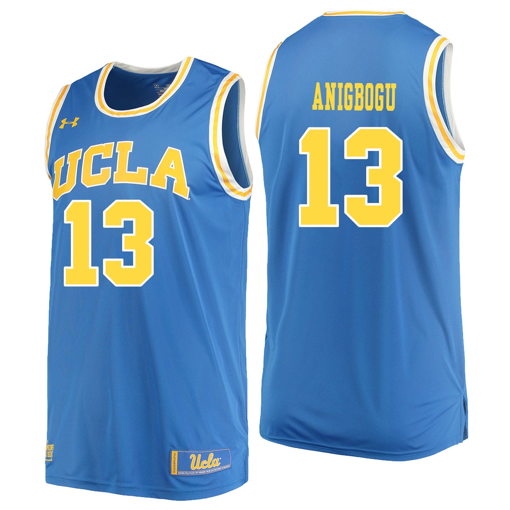 UCLA UA Anigbogu 13 Blue College Football Jersey football jersey product view 1