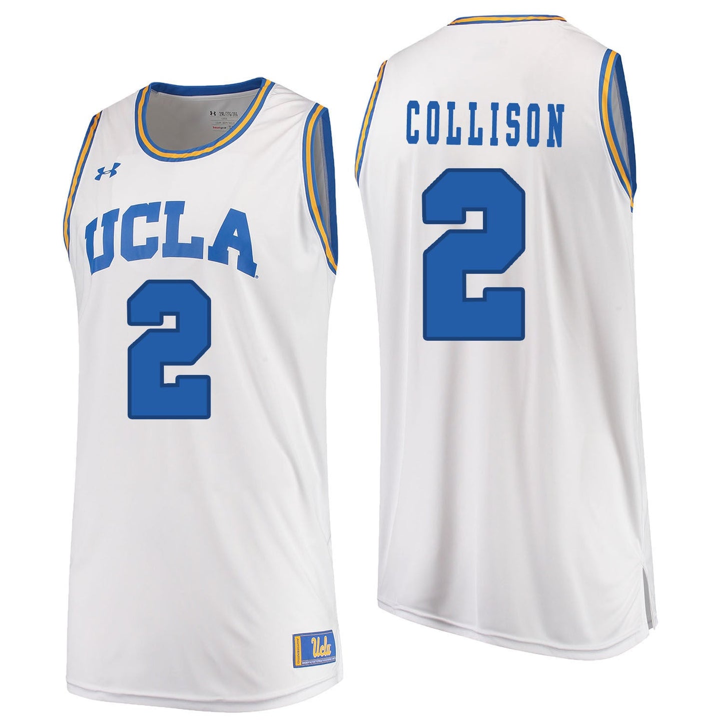 UCLA UA Collison 2 White College Football Jersey football jersey product view 1