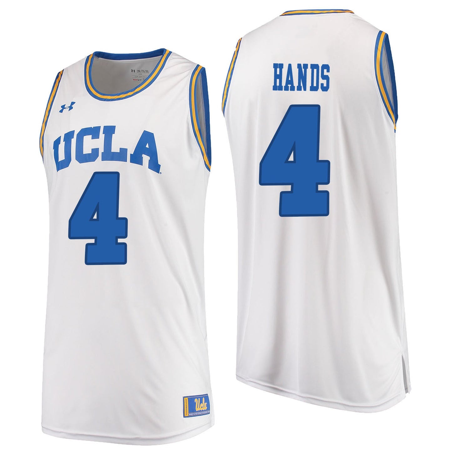 UCLA UA HANDS 4 White College Football Jersey football jersey product view 1