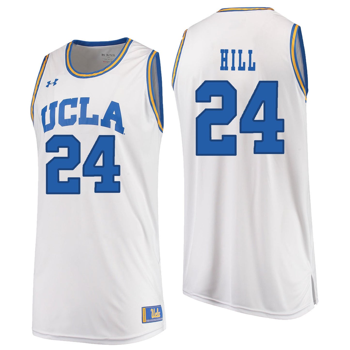 UCLA UA HILL 24 White College Football Jersey football jersey product view 1