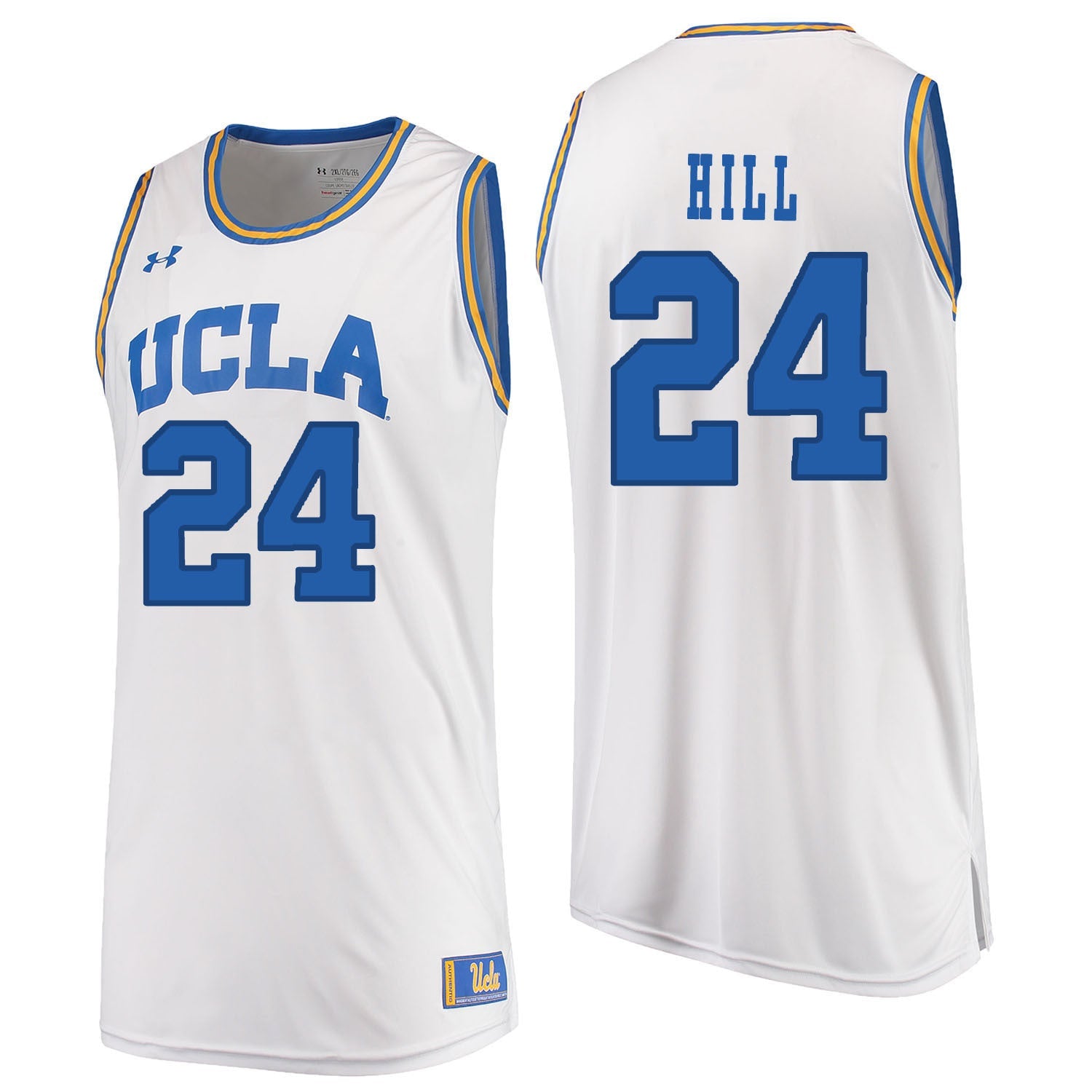 UCLA UA HILL 24 White College Football Jersey football jersey product view 1
