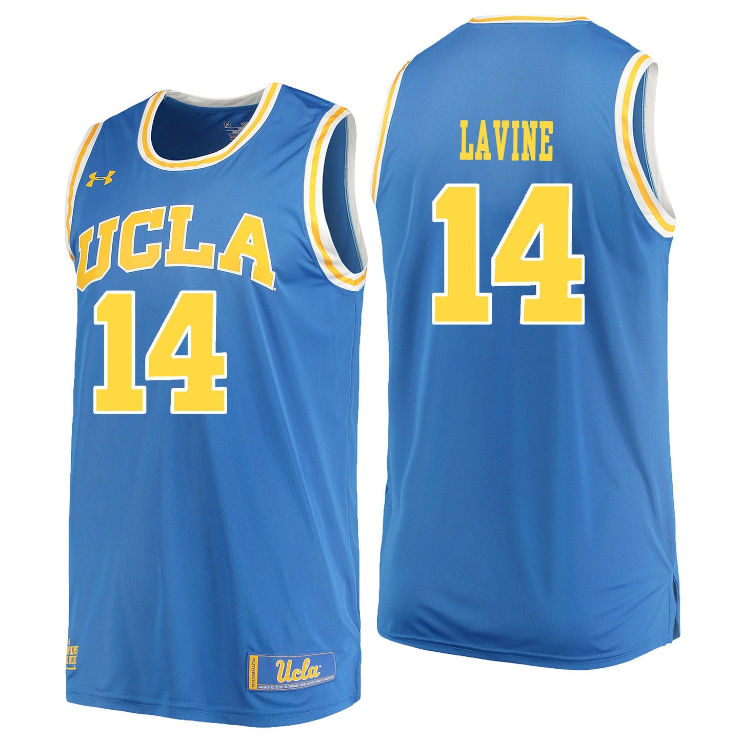 UCLA UA LaVine 14 Blue College Football Jersey football jersey product view 1