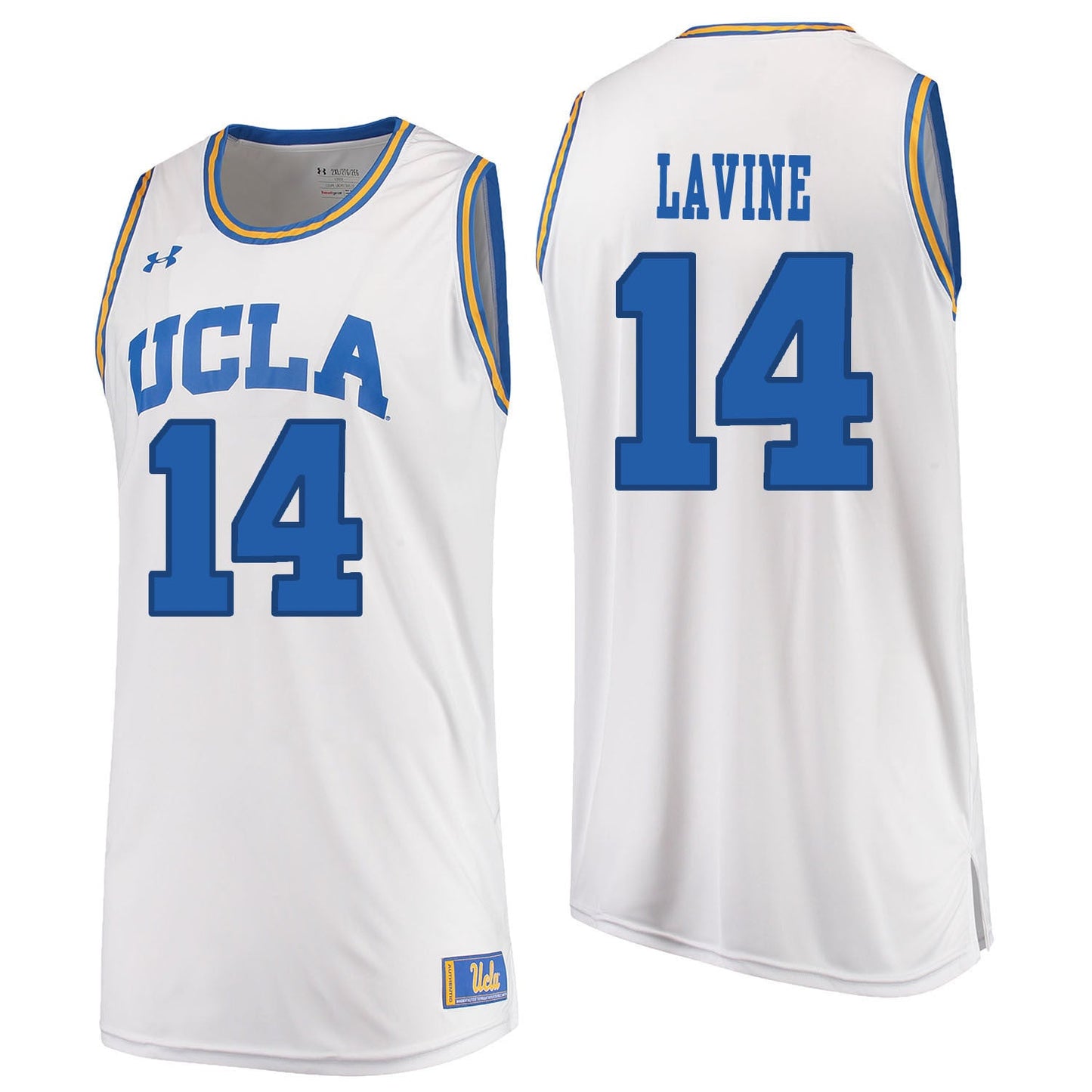 UCLA UA LaVine 14 White College Football Jersey football jersey product view 1