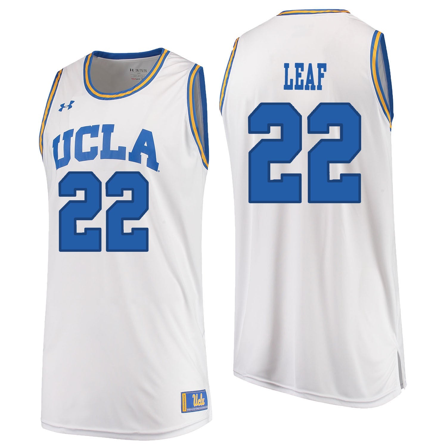 UCLA UA Leaf 22 White College Football Jersey football jersey product view 1