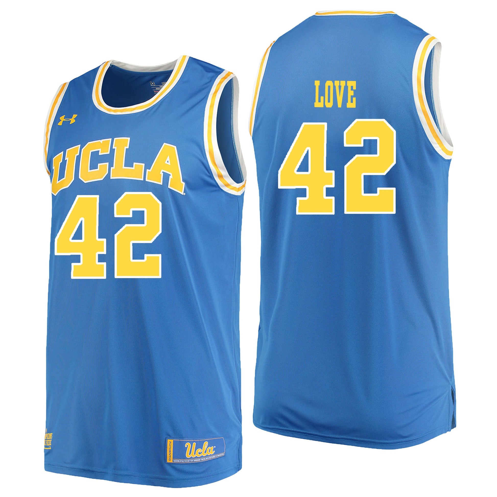 UCLA UA Love 42 Blue College Football Jersey football jersey product view 1