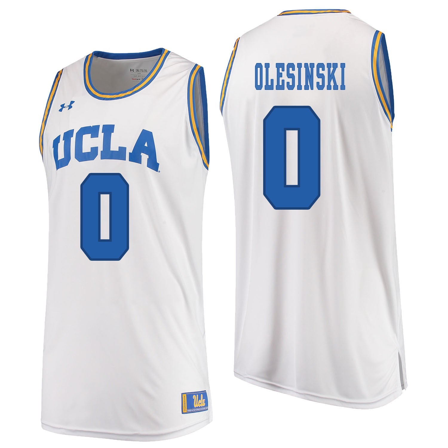 UCLA UA OLESINSKI 0 White College Football Jersey football jersey product view 1