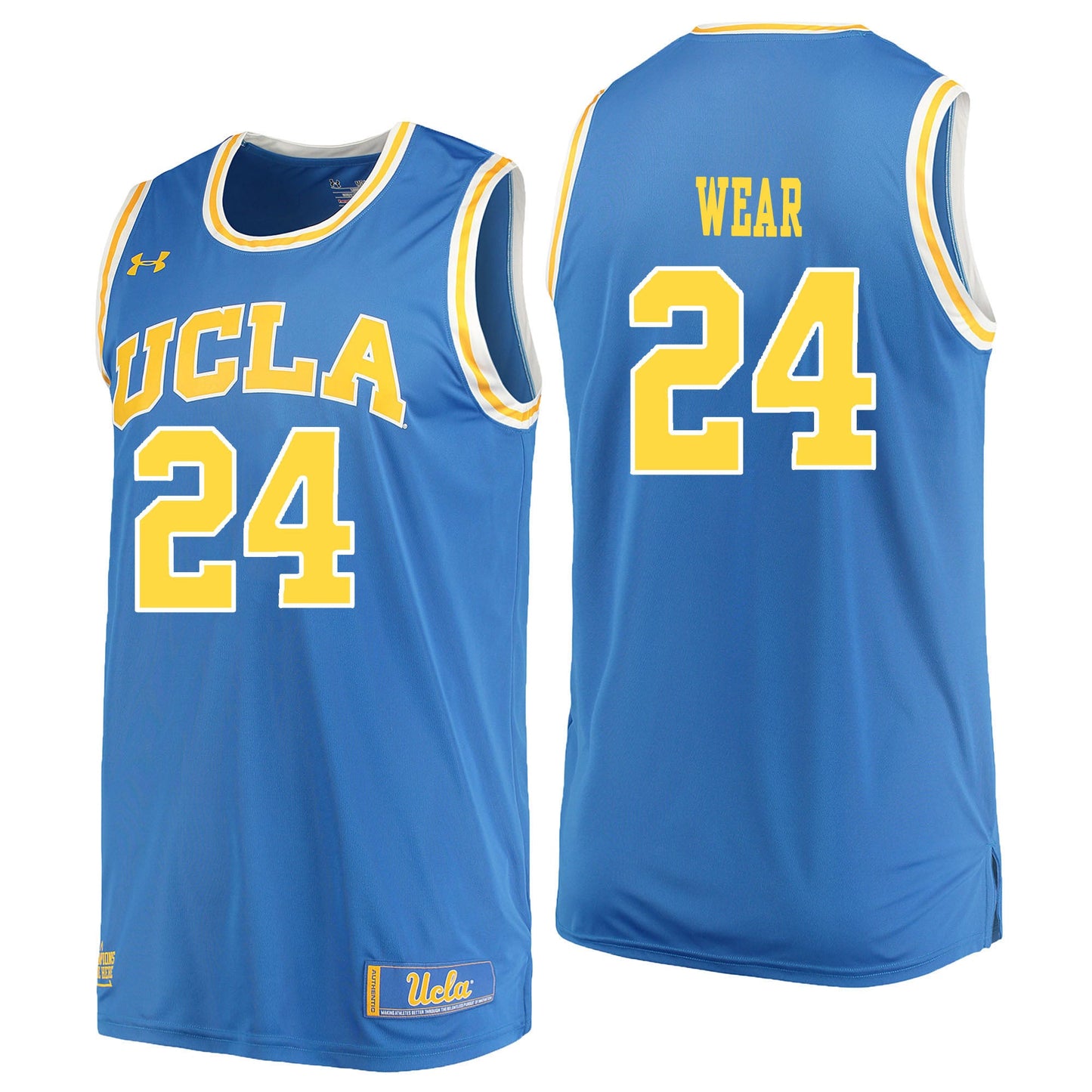 UCLA UA WEAR 24 Blue College Football Jersey football jersey product view 1