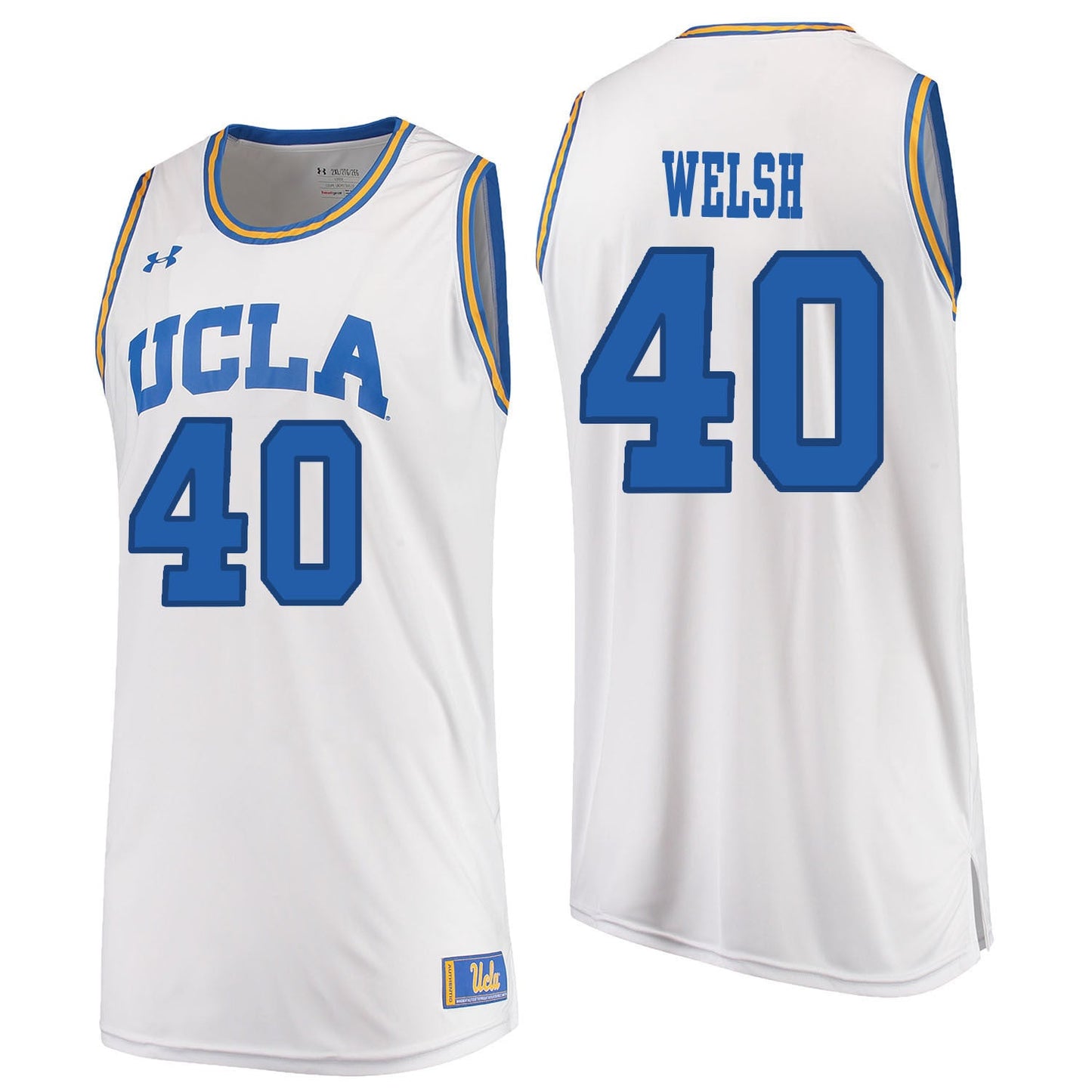 UCLA UA WELSH 40 White College Football Jersey football jersey product view 1