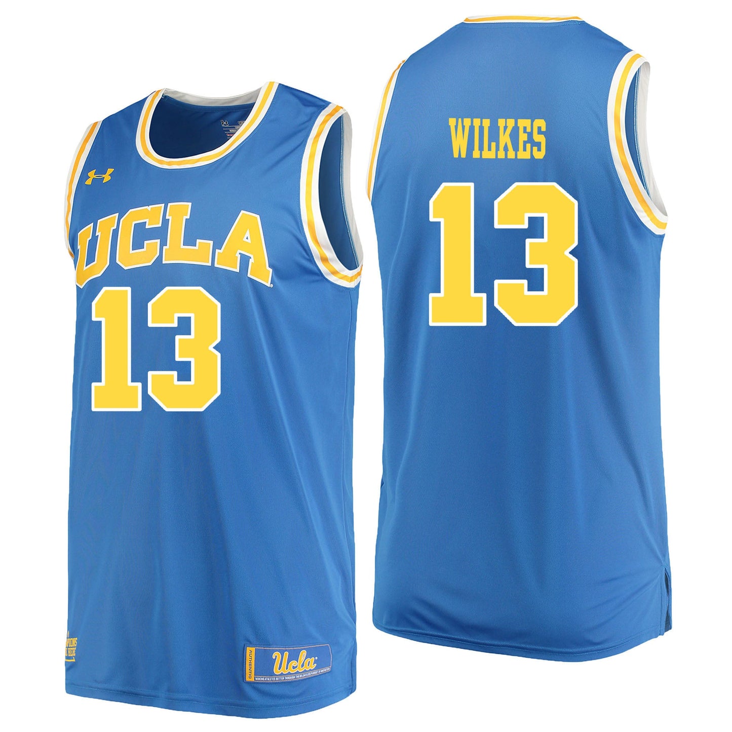 UCLA UA WILKE 13 Blue College Football Jersey football jersey product view 1